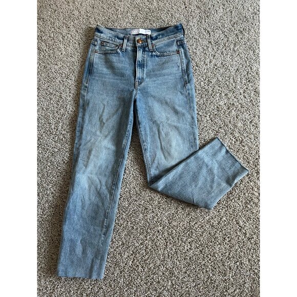 AYR Womens Sz 26S The Sugar High-Rise Straight-Leg Jeans Medium Wash - Picture 12 of 12